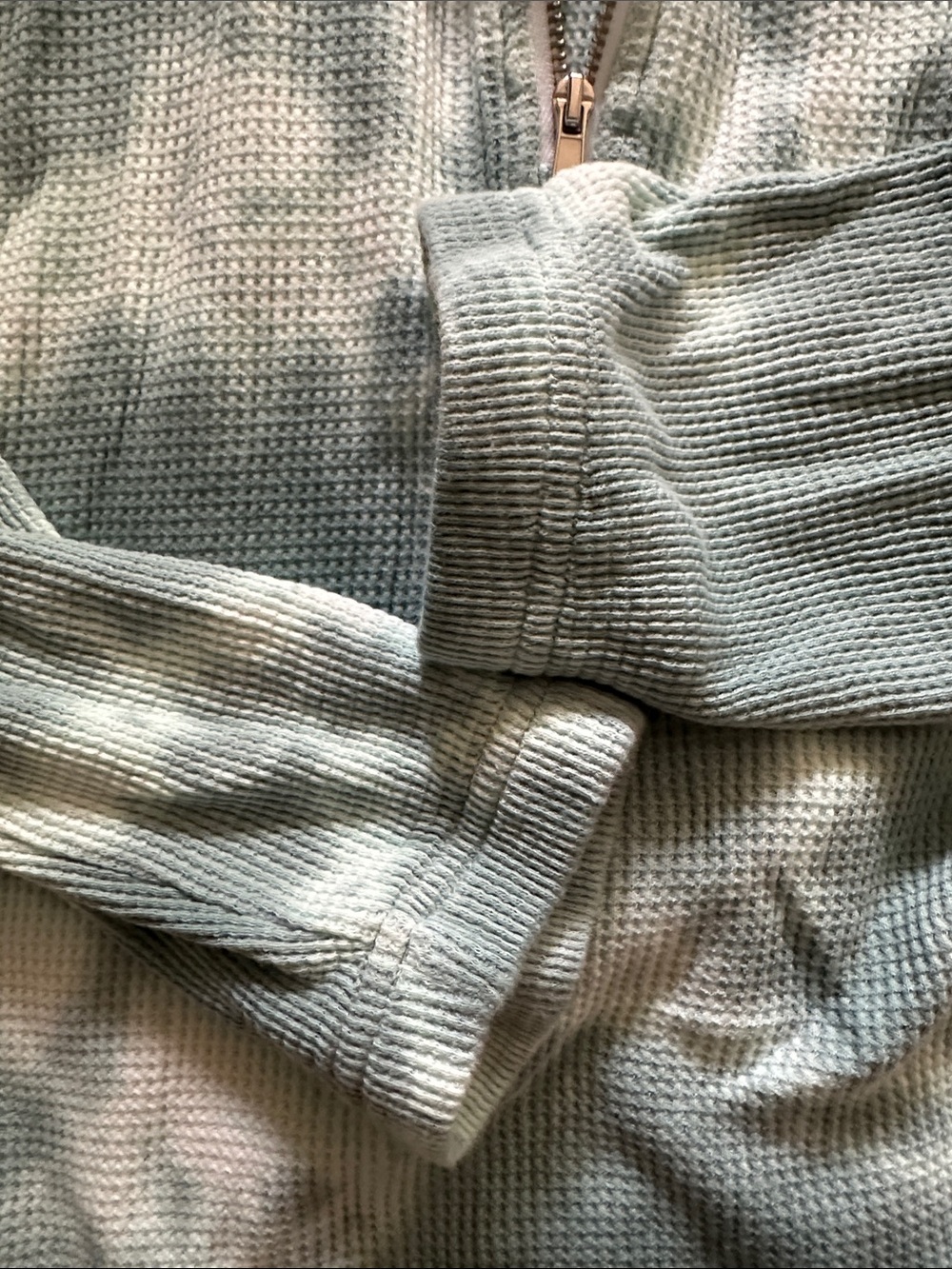 Velvet heart Light Sage Waffle-Knit Quarter Zip Pullover - Picture 6 of 8
